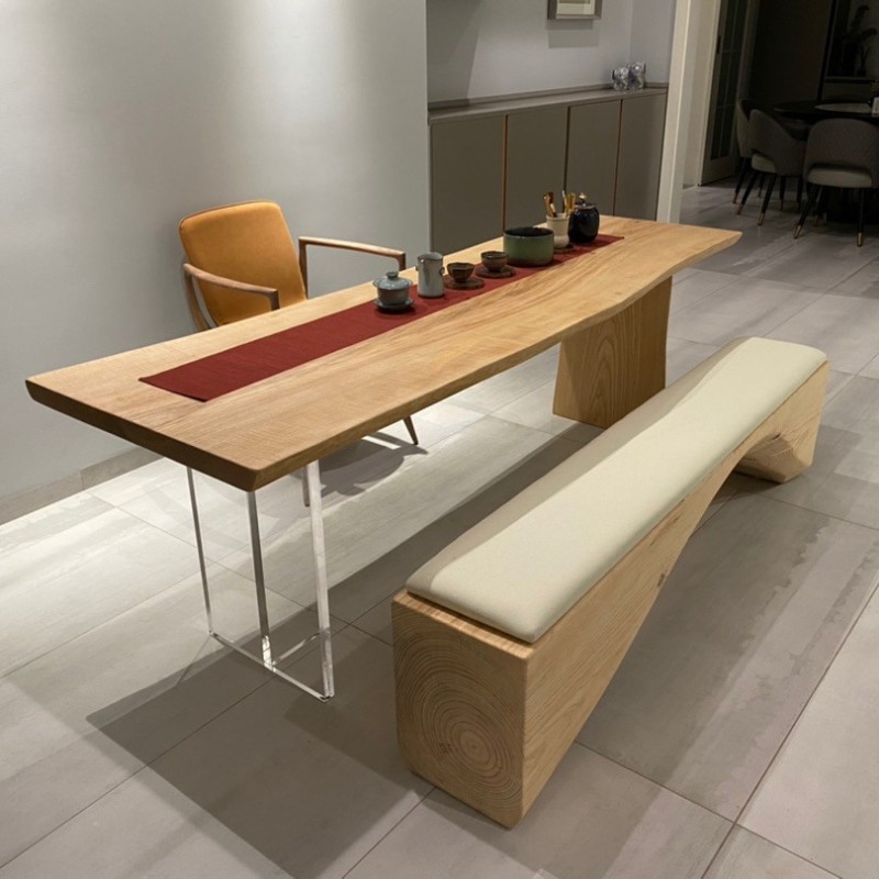 Office Furniture Home - Nordic Solid Wood Acrylic Floating Table