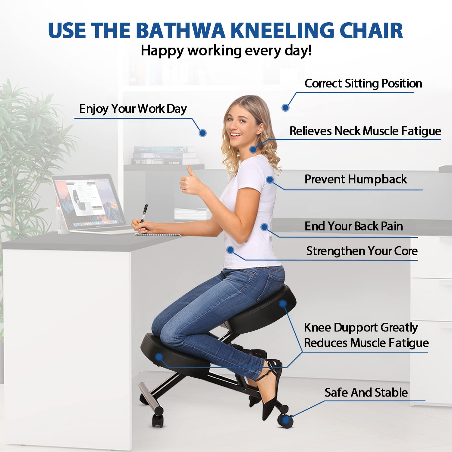 Kneeling Chair Ergonomic for O - đánh giá và giá Office Furniture Home