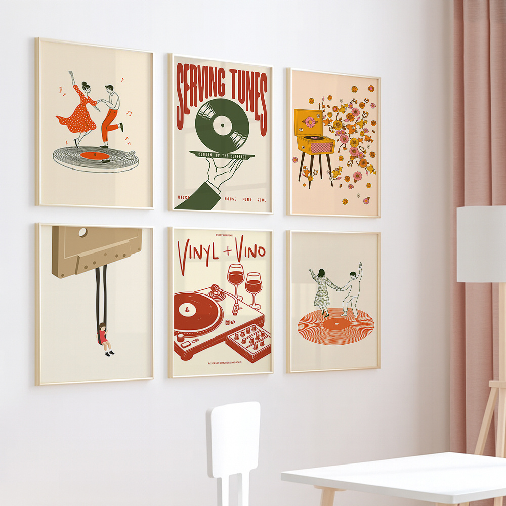1pc Vintage Music Canvas Poste - đánh giá và giá Office Furniture Home