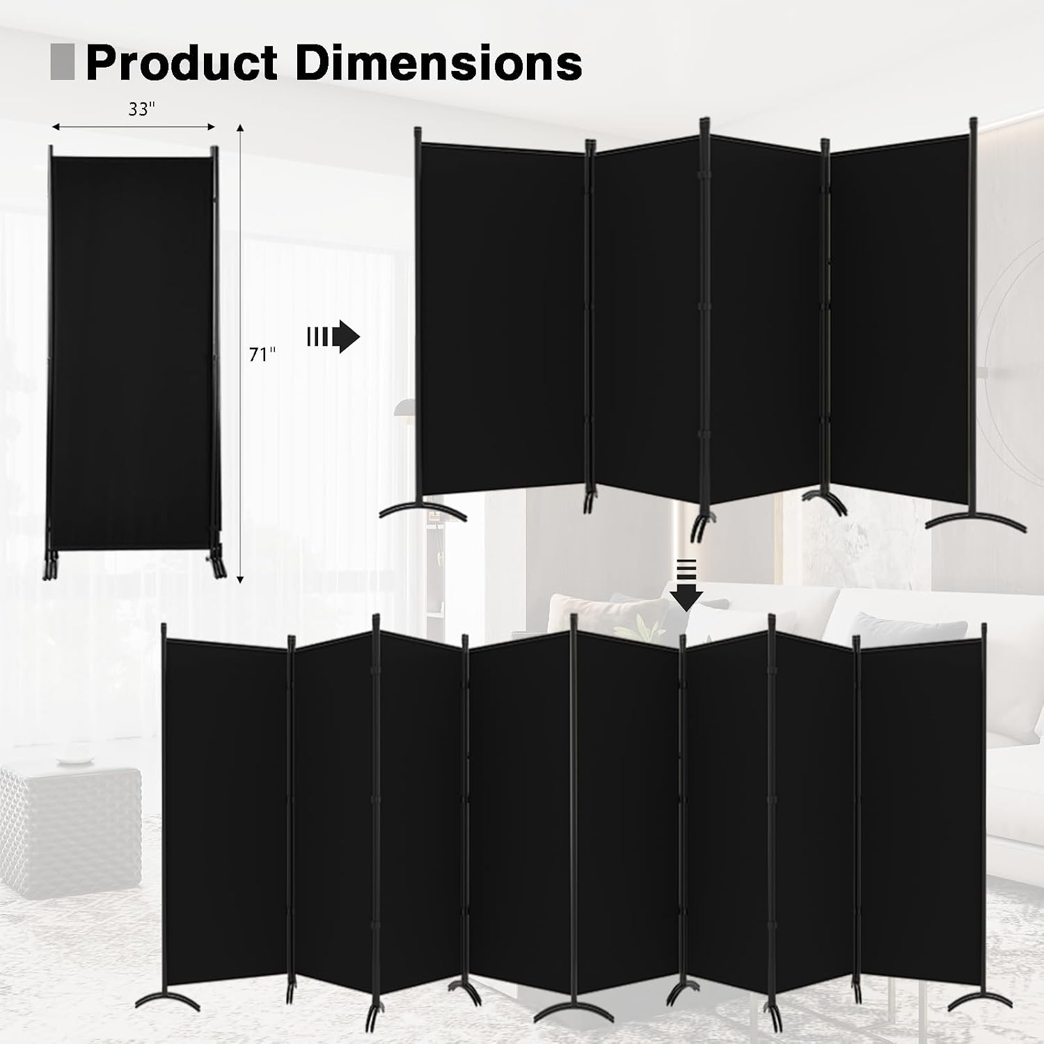 Room Divider-Folding Privacy S - đánh giá và giá Partition Screen Divider